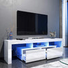 160cm Large TV Unit TV Stand Cabinet Sideboard with RGB LED Lights Living Room