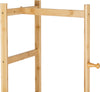 Sturdy Clothes Rail SeparateHanging Garment Coat Stand Shoe Rack w/2 Shelf Hooks
