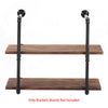 Wall Mounted Floating Shelf Pipe Metal Rack Industrial Pipe Shelf Bracket 1 Pair