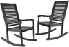 Outdoor Rocking Chairs Set of 2 Wooden Patio Adirondack Chair for Balcony Garden