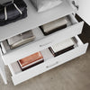 Bedroom White 2 Door 2 Drawer Wardrobe with Hanging Rail Large Storage Cupboards
