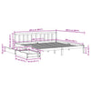 Bed Frame with Drawers 200x200 Solid Wood Pine B6R4