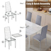 6×Dining Chairs HIGH BACK Seat Kitchen Room Furniture Upholstered Armless Yaxjth