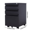 Lockable Office Home Filing Cabinet Cupboard on Castors Chest Drawers Storage