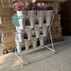 3-Tier Mobile Flower Plant Display Stand Shelf W/ Buckets for Flower Shop Garden
