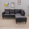 L-Shaped Corner Sofa, Sectional Couch with Built-in USB Port Chaise