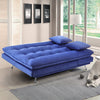 190cm 3 Seater Sofa Bed Velvet Recliner Sofabed Click Clack Tufted Button Back