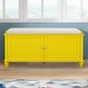 Upholstered Bed End Bench Accent Lounge Sofa Window Seat 2 Doors Storage Cabinet