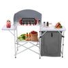 Aluminium Camping Table Folding Storage Kitchen Unit Outdoor Cook Station w/Bag