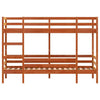 Bunk Bed Wax Brown 80x200 Solid Wood Pine A7A7