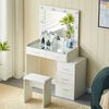 White Dressing Table LED Mirror Drawers Storage Stool Cabinet Vanity Makeup Desk