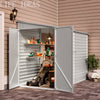 5X9FT Outdoor Garden Storage Shed Metal Lean to Pent Shed for Tool Bike