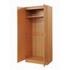 2 Door Compact Wardrobe Bedroom Storage Hanging Bar