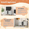 Cat Litter Box Enclosure TV Stand Hidden Cat Washroom Side End Table Cat House