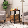 HOOBRO Coffee Table Side Table Bedside Table with Charging Station Nightstand