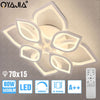 Modern Chandelier LED Ceiling Lamp White Frame Light Living Room Pendant Yjdocfc