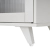 Sideboard Kitchen Buffet Cupboard Console Table with Glass Doors Cabinet 2 Shelf