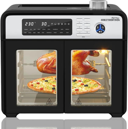 28L Air Fryer Oven, 18 in 1 Present Air Fryer, 360°Hot Air Circulation free deli