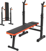 Adjustable Weight Bench Barbell Rack Foldable Incline Decline Home Gym Bench