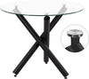 90cm Clear Tempered Glass Dining Table Home Furniture Cafe Lounge Recept Table