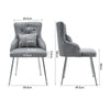 Hotel Breakfast Dining Chair Velvet Padded Seat & Lumbar Pillow Banquet Chair