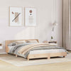 Bed Frame with Headboard 135x190 Double Solid Wood Pine F6U7