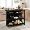 Industrial Wine Bar Cabinet Kitchen Storage Sideboard W/ Wine Rack Glass Holders