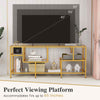 Modern Entertainment Center TV Stand for TVs up to 65” with Shelves