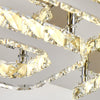 Crystal LED Ceiling Light Modern Square Chrome Lamp Fitting Pendant Chandelier