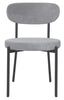 set of 4 Grey Velvet Dining Chairs Velvet Seat Chairs Plush seat and backrest