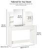 White Dressing Table with Drawers Mirror Set Bedroom Makeup Desk Vanity Table UK