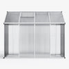 4/6/8/10*6FT Walk-In Transparent Sheets Greenhouse Plant Grow Galvanized Alumini