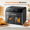 12L Dual Zone Digital Air Fryer Oven Cooker Oil Free Low Fat with 100 Tray Large