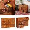 Retro Desktop Organizer Wall Storage Cabinet Cupboard Wooden Shelf Storage Box