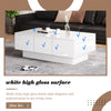 Coffee Table with Hidden Storage and 2 Drawers High Gloss White for Living Room