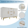 2 Doors 3 Drawers Sideboard Buffet Cupboard Unit Cabinet for Living Room Kitchen