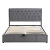 Upholstered Bed, Double Bed 4FT6 with Storage Bench Ottoman Storage Bed Frame