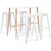 5 Piece Bar Set White