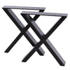 2x Industrial Steel Table Legs Stand Feet Trapezium X A Sandglass Shape Frame UK