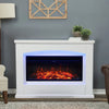 34 '' embedded electric fireplace - LED wood flame heater - safety device white