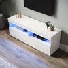 High Gloss White 120cm TV Stand Cabinet Unit 2 Door Sideboard with LED Lights