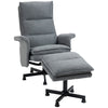 Swivel Recliner Chair and Footstool, Upholstered Armchair with Massage Function
