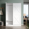 Bedroom 2 Sliding Door Wardrobe Matt White Storage Cupboard with 2 Hanging Rails