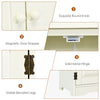 Freestanding Floor Cabinet Wooden Storage Organizer Chest with Adjustable Shelf