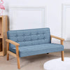 Toddler Children Upholstered Chair 2-Seater Mini Kids Sofa Linen Padded Armchair