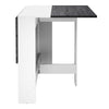 Space Saving Expandable Desk Drop Leaf Folding Dining Table Shelves& Drawer Wood