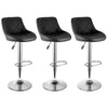 Modern Bar Stools Set 3pcs Leatherette Exterior Adjustable Swivel Gas Lift