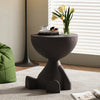 Modern Round Coffee Table Matte Finish Side Table w Storage Rack for Living Room
