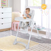 Baby Highchair Adjustable Folding Infant High Chair Toddler Dining Feeding Chair