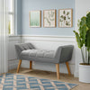 Upholstered Velvet Bed End Bench Chaise Chair Ottoman Stool Window Hallway Seat